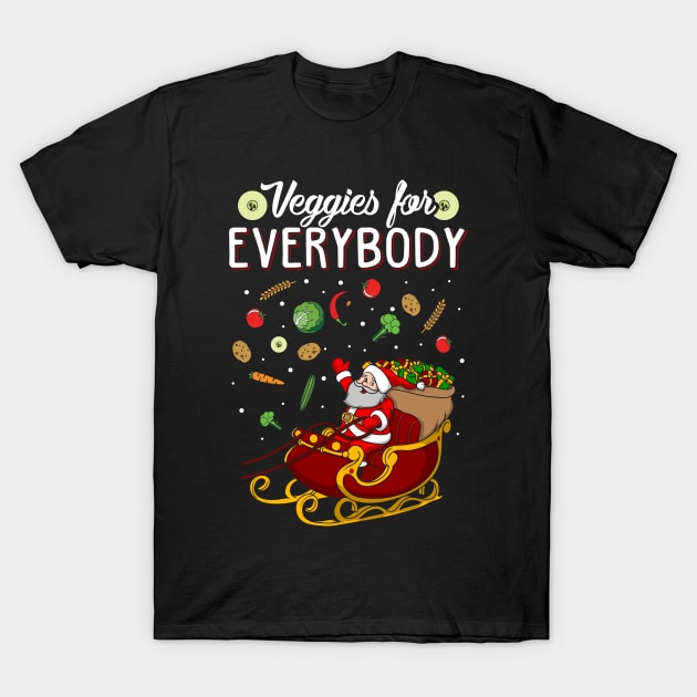 Veggies For Everybody Christmas Ugly Sweater T-Shirt by KsuAnn